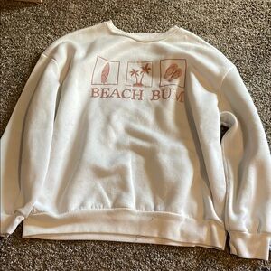 White Beach Bum Sweatshirt
